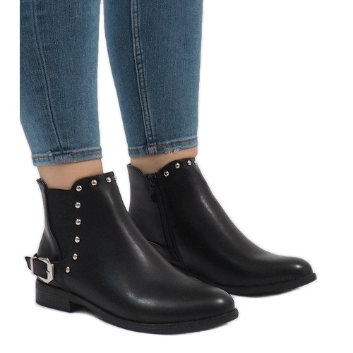 Svarta BM166 stövlar 1