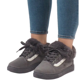 Grå stövlar, isolerade sneakers FB-186 2