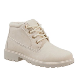 Beige trapper stövlar W-3056 1