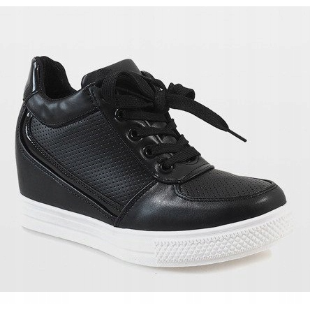 Svarta sneakers med guld MY560 dragkedja 1