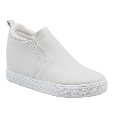 Vita sneakers på kilen DD384-2 1