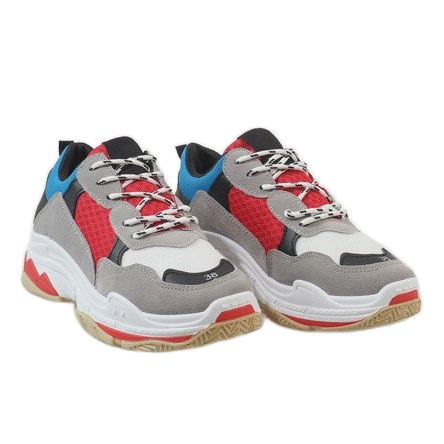 Svarta trendiga sportskor D1901-L65 grå mångfärgad 1