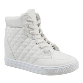 Vita sneakers med quiltade kilar DD478-2 1