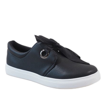 Svarta sneakers med rosett 3057-1 1