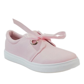Rosa sneakers med rosett 3057-4 1