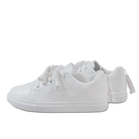 Vita sneakers med fransar HS713-9 1
