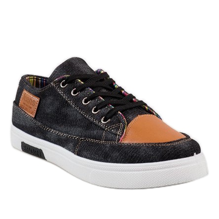 Svarta denim sneakers A9501 1