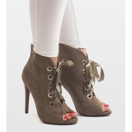 Stövlar på hög klack 680-32 grön 2