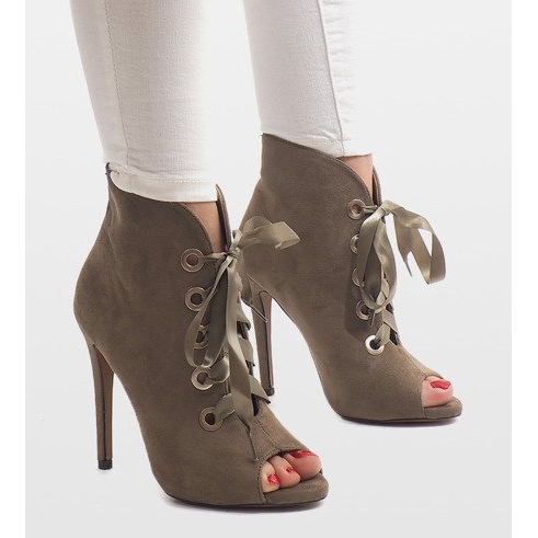 Stövlar på hög klack 680-32 grön 1