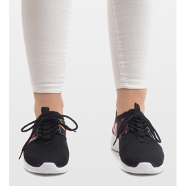 Sportskor med blommor 625 svart 1