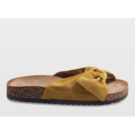 Gula tofflor med rosett N-48 2