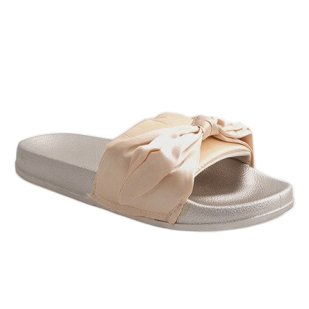 Gyllene tofflor med rosett 5835 1