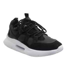 Svarta fashionabla R-375 sportskor grå 1