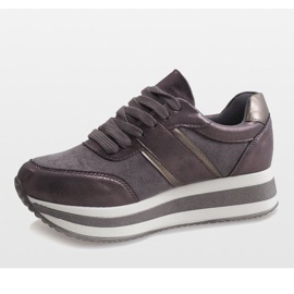 Grå sneakers på plattformen 99-09 2