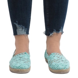 Gröna sneakers med spets JX57P 2