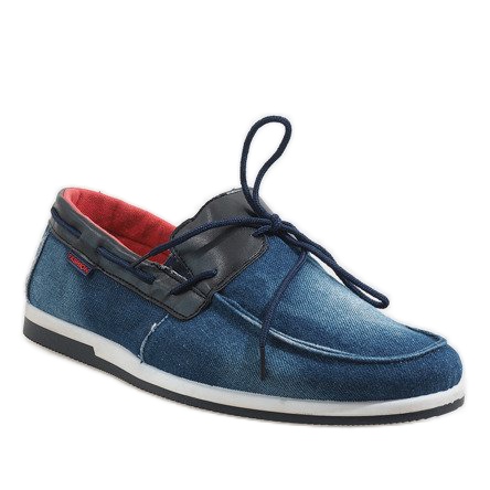 Eleganta marinblå skor AB108-1 loafers 1