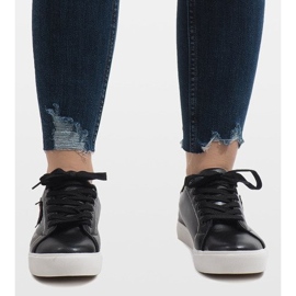 Svarta sneakers hjärta G-115 2