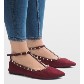 Burgundy ballerinas 127-13 röd 2