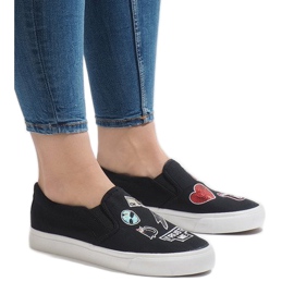 Svarta NB102P slip-on sneakers 2