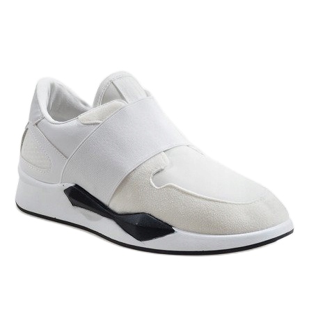 Vita sneakers tillverkade av lycra R371 1
