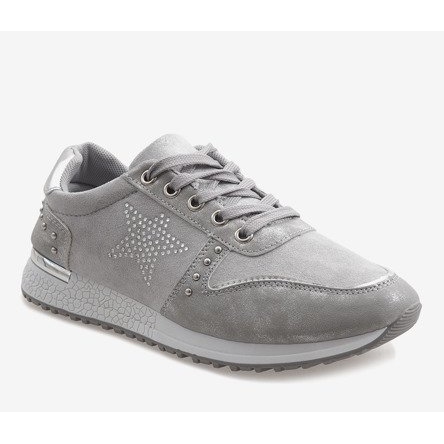 Grå sportskor med en stjärna XSM101-19 1