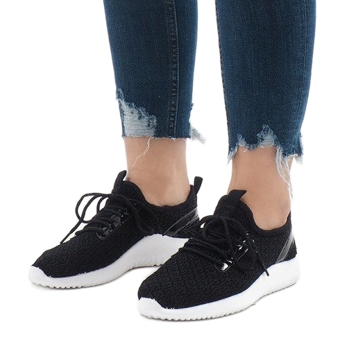 Svart mesh sportskor G8347-1 1