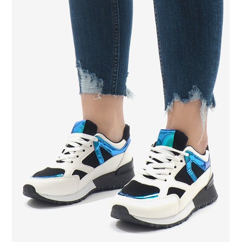 Svarta sneakers trendiga sportskor 2018-12 vit 1