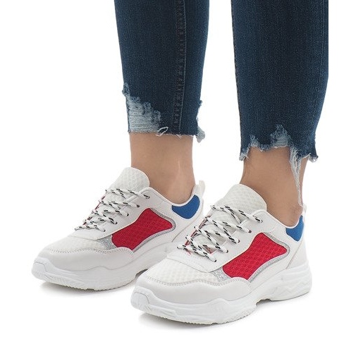 Flerfärgade fashionabla sportskor YM-31 vit 1