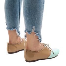 Mint openwork jazzskor Oxfordskor 2 brun grön 1