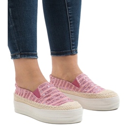 Rosa espadrillessneakers på GH001 -plattformen 1