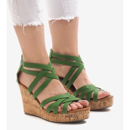 Gröna kile sandaler P2424A-47 1