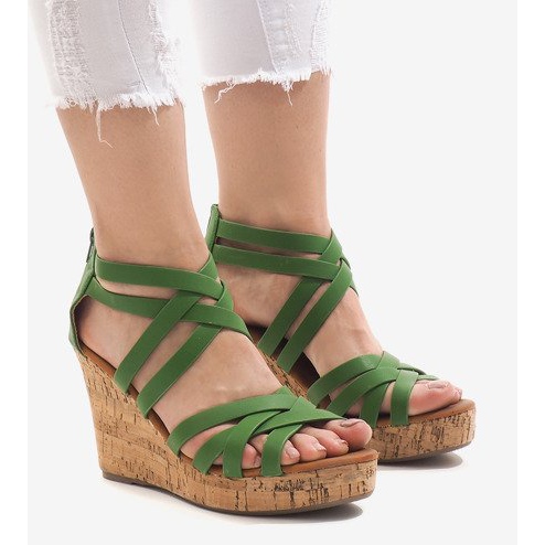 Gröna kile sandaler P2424A-47 1