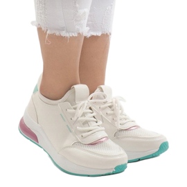 Flerfärgade fashionabla sportskor YM-31 L.GREEN vit mångfärgad 1