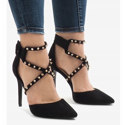 Svarta mocka höga klackar GH11547 2