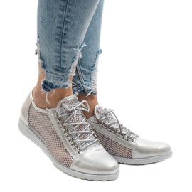 Silverfärgade skor TL44 grå 1