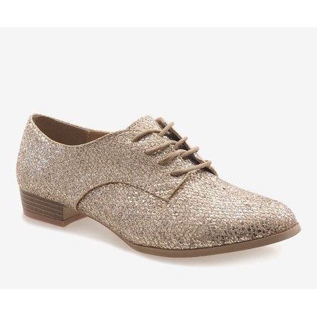 G086 snörskor i guld gyllene 1