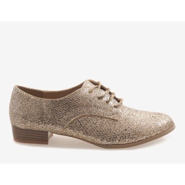G086 snörskor i guld gyllene 2