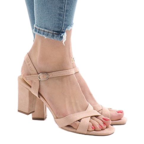 Rosa högklackade sandaler FH39002 2