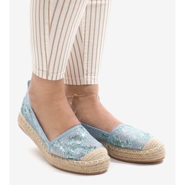 Blå öppnad espadrilles L08-71 1