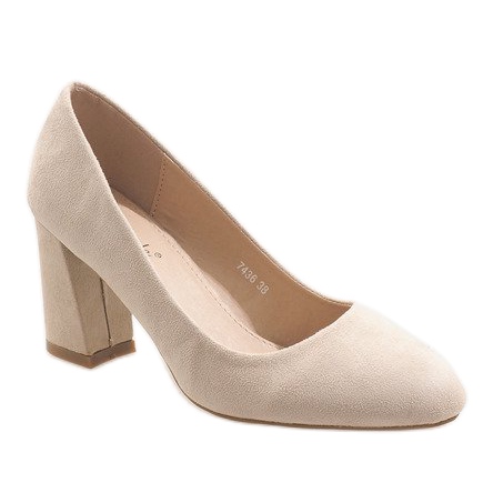 Beige höga klackar 7436 1