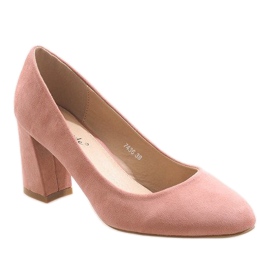 Rosa högklackade pumps 7436 1