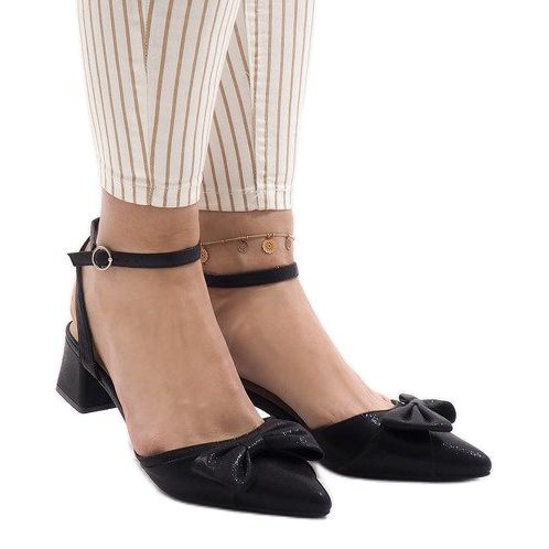 Svarta högklackade sandaler 1702-2 1