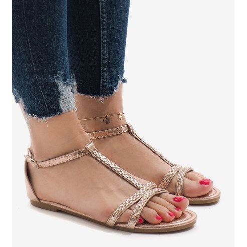 Champagnesandaler prydda med WL017 gul 1