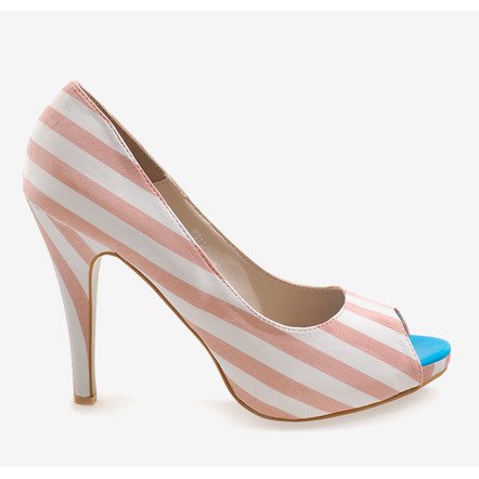 Rosa öppna klackar K011 vit 2