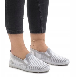 Grå randiga sneakers XJ-2909 1