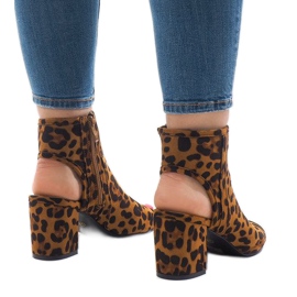 Leopard sandaler med överdel C-7226 brun 3