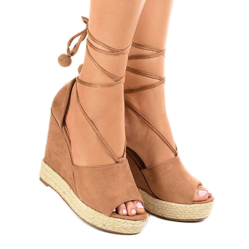 Beige espadrilles kil sandaler FK-228 1