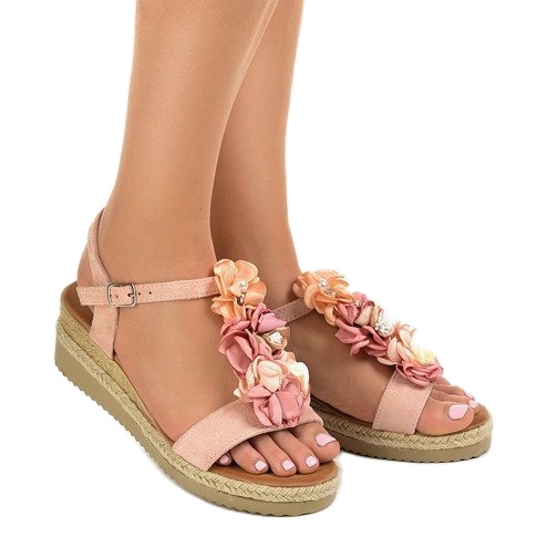 Rosa kilsandaler med blommor 218-168 1