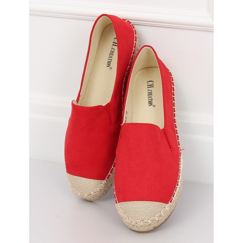 Red Espadrilles dam 180-5 Red II-GAT röd 1