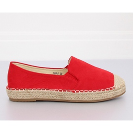 Red Espadrilles dam 180-5 Red II-GAT röd 2